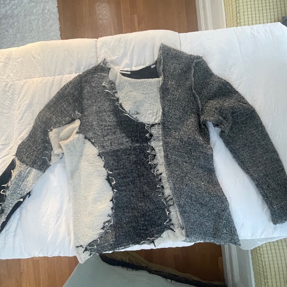 One of a kind gorgeous detail asymmetric sweater